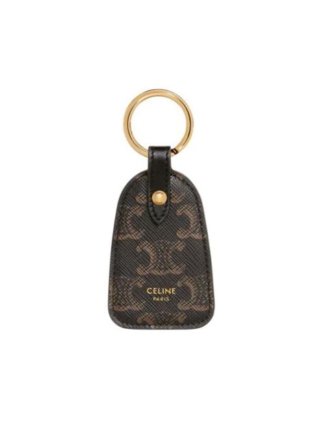 Women's Key holder in Triomphe canvas and calfskin 